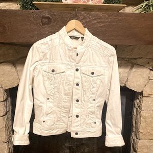 Eddie Bauer white jean jacket.